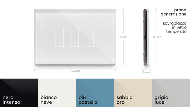 Sovraplacca in vetro | iotty prima generazione